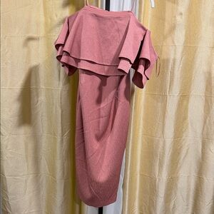 KEEPSAKE the Label Dusty Rose Ruffle Midi Dress